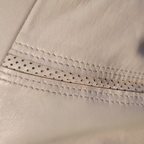 St. John leather jkt white M - Picture 8 of 14